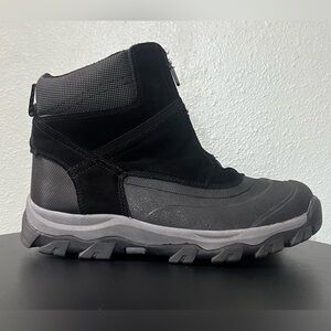 Lands' End Men's Black and Gray Weather Boots